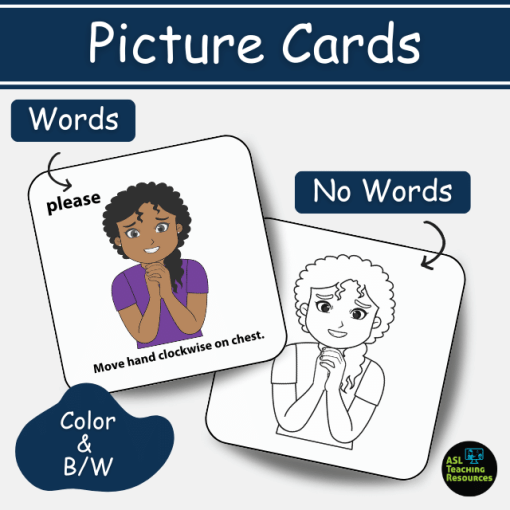 ASL Flash Cards - Manners - Image 3