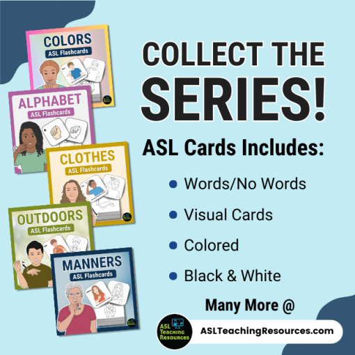 sign language flashcards - collect the series