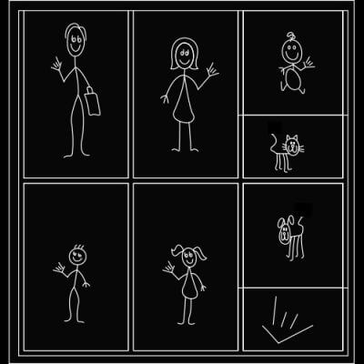 ASL Family Car Window Decals