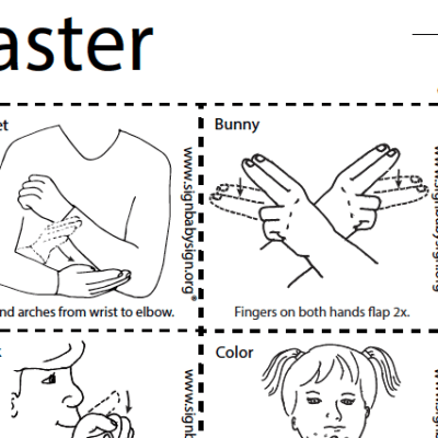 ASL Flash Cards - Easter