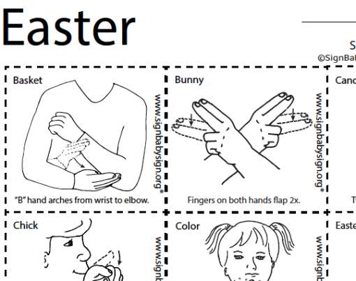 ASL Flash Cards - Easter