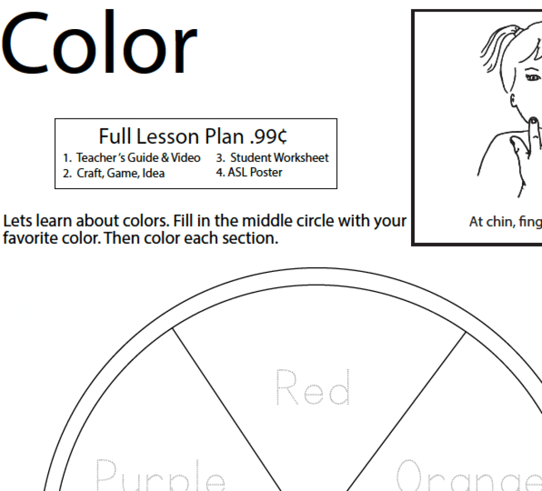 Lesson Plan- Color - ASL Teaching Resources