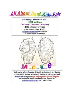 local ASL event Deaf Kid's Fair