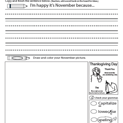 Writing I'm Happy-November ASL Sample