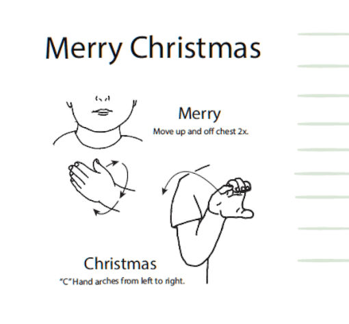 Card Christmas Dear Sign Language SAMPLE 2 Card Christmas Dear Sign Language SAMPLE 2