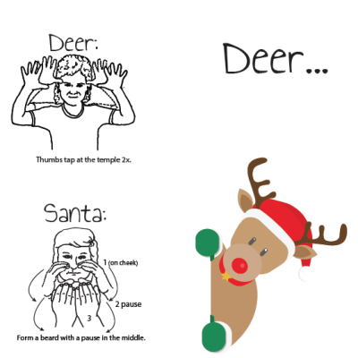 Christmas Card Sign Language Deer sample