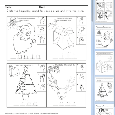 Phonics Christmas sign language sample 2