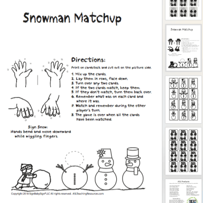 Snowman Game Matchups Full Version B/W