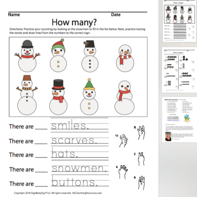 Snowman Subtraction & Counting
