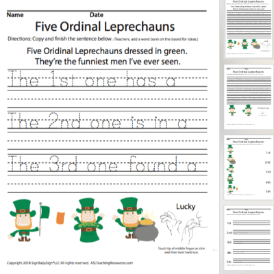 Five Ordinal Leprechauns