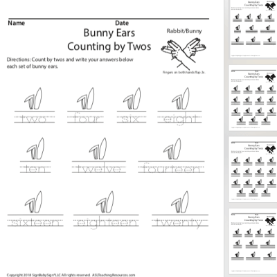 Bunny Ears Counting By Twos