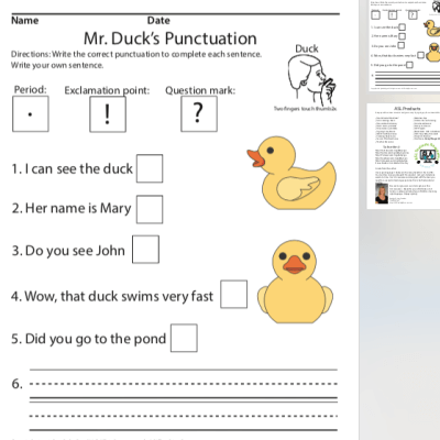 Mr. Duck's Punctuation