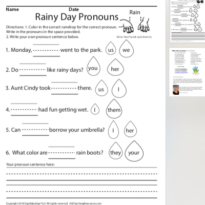 Rainy Day Pronouns