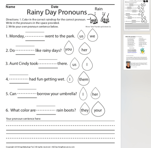 Rainy Day Pronouns