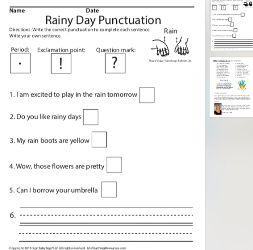 Rainy Day Punctuation