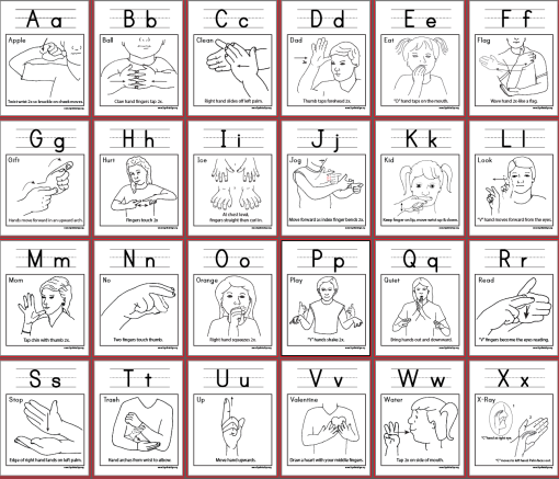 ABC Wall Chart w signs Sample
