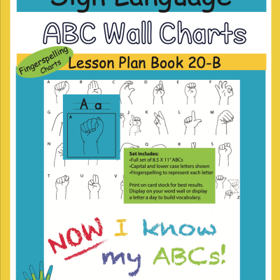 Wall Chart Book 20-B ASL ABC Fingerspelling