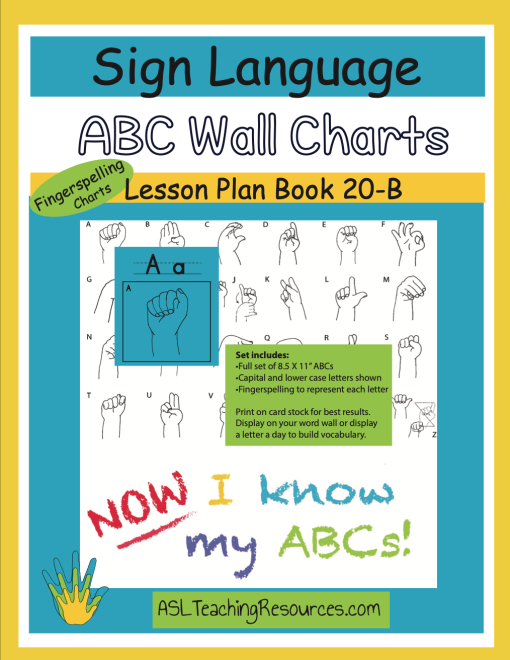 Wall Chart Book 20-B ASL ABC Fingerspelling