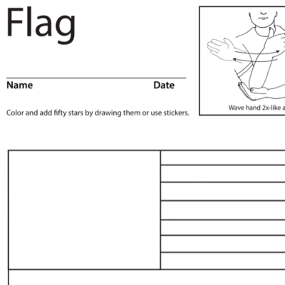 Flag Lesson Plan Screenshot Sign Language