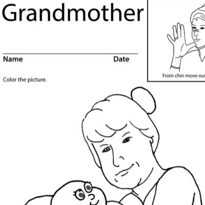 Grandmother Lesson Plan Screenshot Sign Language