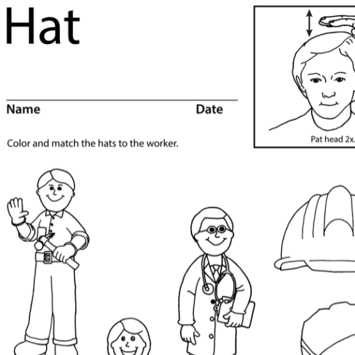 Hat Lesson Plan Screen Shot Sign Language