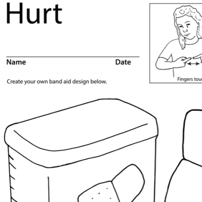 Hurt Lesson Plan Screen Shot Sign Language