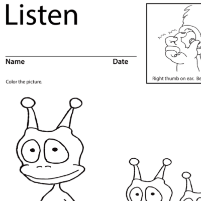 Listen Lesson Plan Screen Shot Sign Language