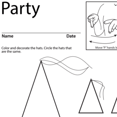 Party Lesson Plan Screenshot Sign Language