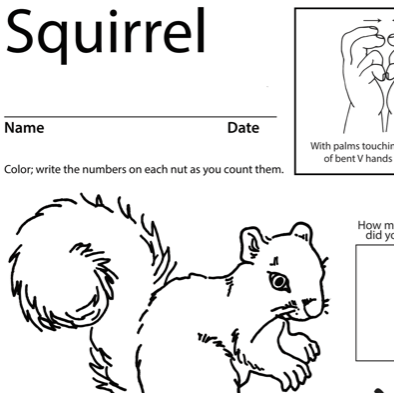 Squirrel Lesson Plan Screenshot Sign Language