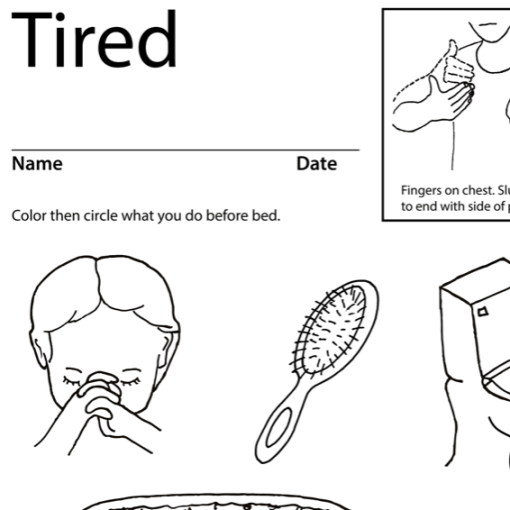 Tired Lesson Plan Screenshot Sign Language