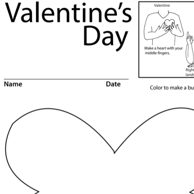 Valentine's Day Lesson Plan Screenshot Sign Language