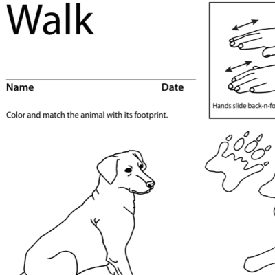 Walk Lesson Plan Screenshot Sign Language