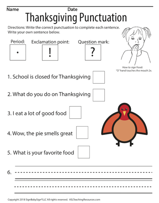 Nov Thanksgiving Punctuation ASL Screen Shot