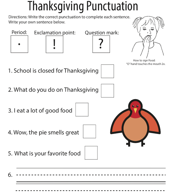 Thanksgiving Punctuation