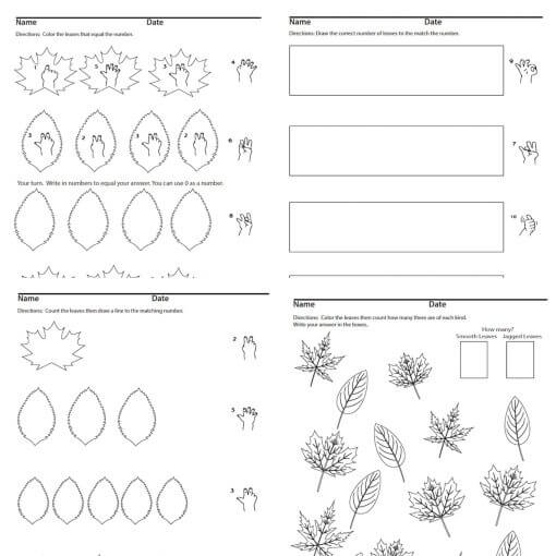 Oct Add 1 Digit Leaves Screen Shot Sign Language
