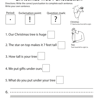 December Punctuation Christmas Tree Screen Shot