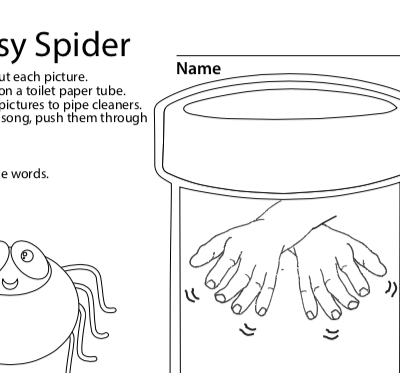Coloring Sheet - Itsy Bitsy Spider