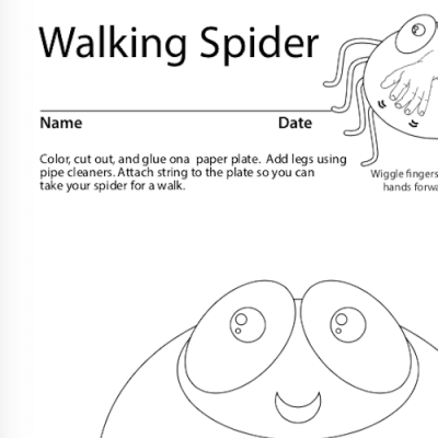 Coloring Sheet - Walking Spider