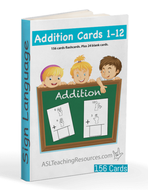 Math ASL Flashcards Addition 0-12