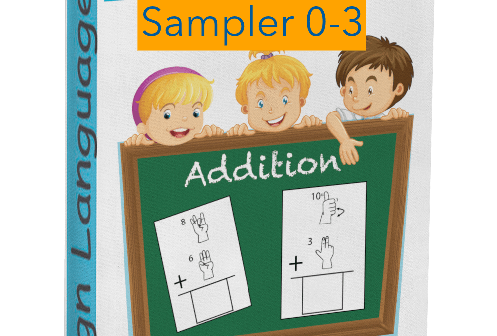 Math ASL Flash Cards Addition 0-12 Sampler
