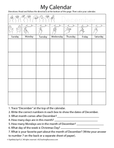 ASL Calendar 1 December 2022 Student