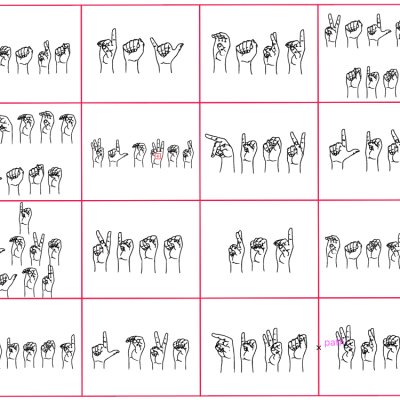 Valentine ASL Bingo - Fingerspelling
