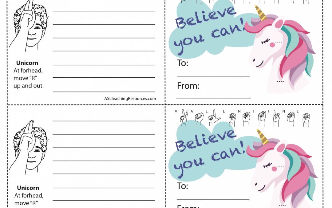 Valentine Unicorn Cards