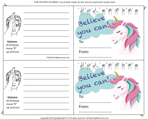 Valentine Unicorn Cards