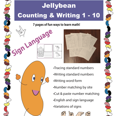 Jelly Bean Counting - Math and Writing Numbers 0-10