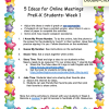 5 Ideas for Online Learning PreK-K Week 1