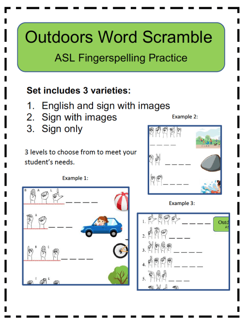 Outdoors Word Scramble