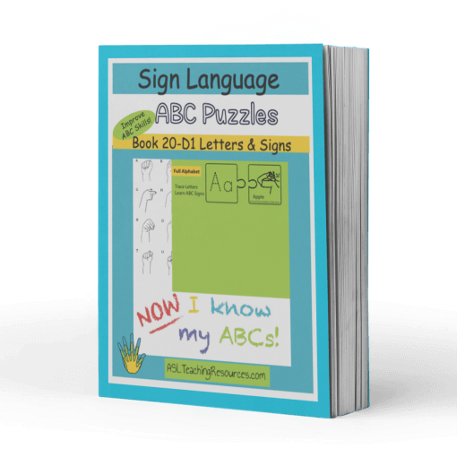 Lesson Plan Book 20-D1 Sign Language ABC Puzzles Letters & Signs