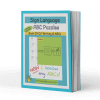 Lesson Plan Book 20-D2 Sign Language ABC Puzzles Writing & ABCs