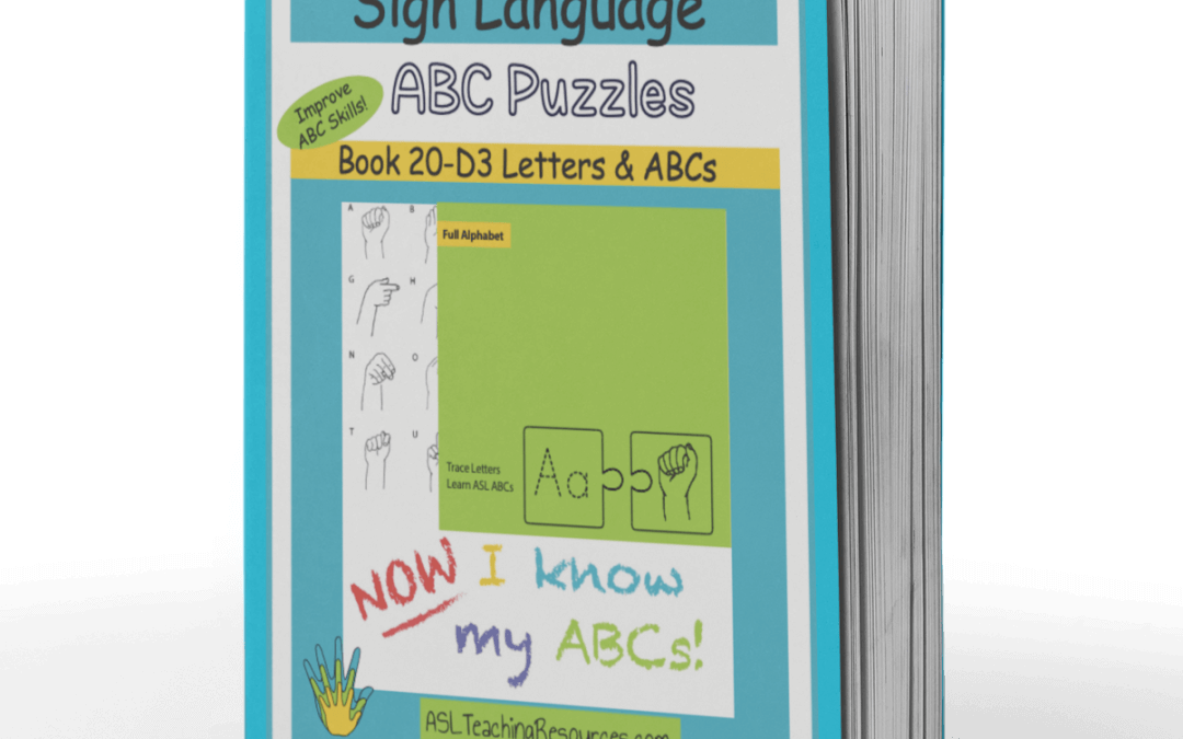 Lesson Plan Book 20-D3 Sign Language ABC Puzzles Letters & ABCs